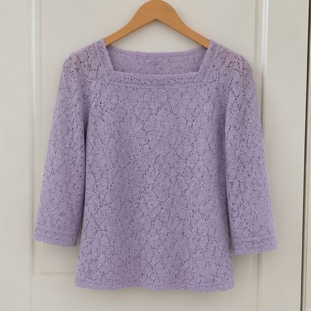 Lilac Puff Sleeve Top